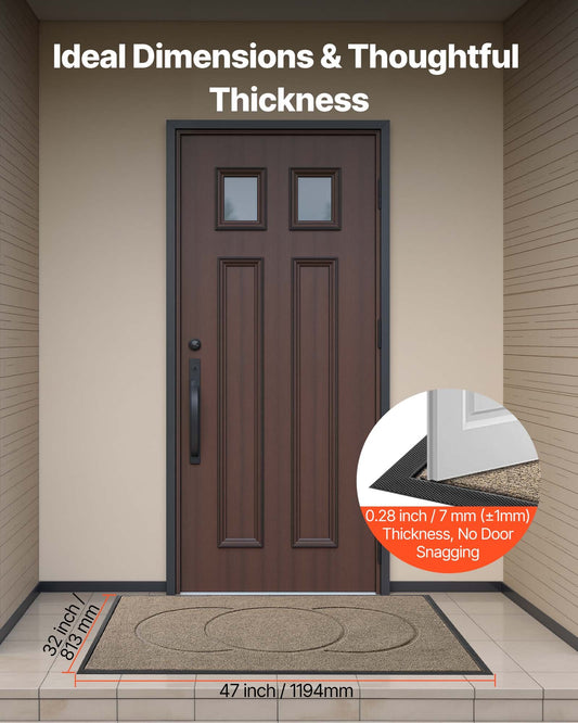 Schmutzfangmatte Braun waschbar rutschfest