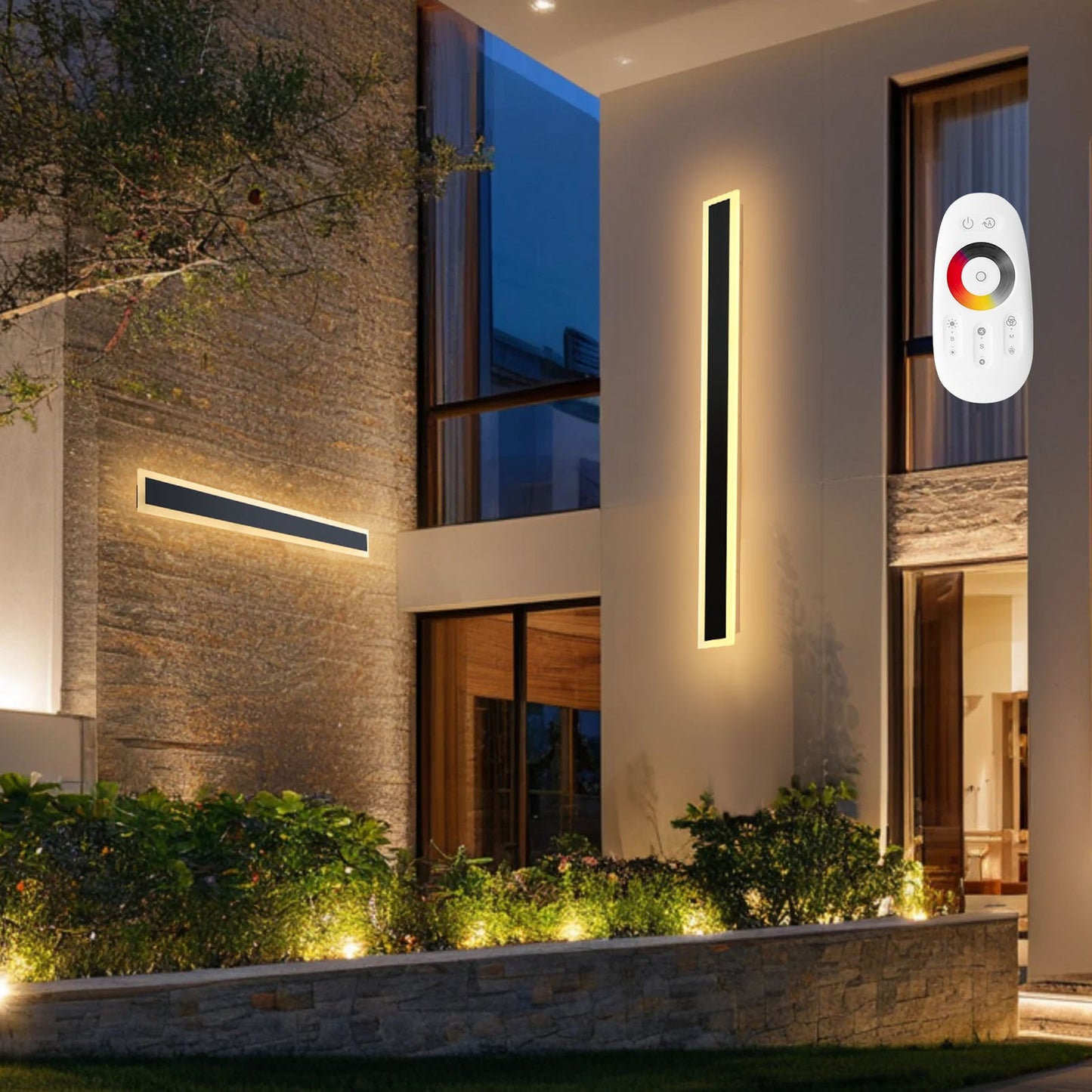 LED Außenwandleuchten 2er Set IP65 dimmbar