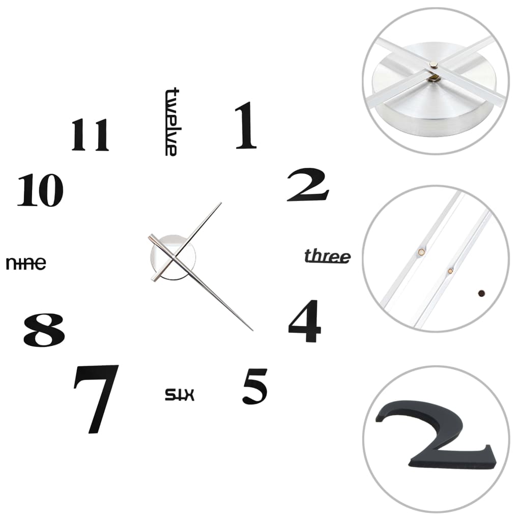 3D Wanduhr XXL modernes Design