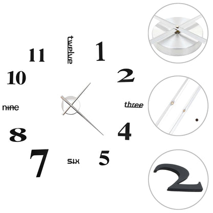 3D Wanduhr XXL modernes Design