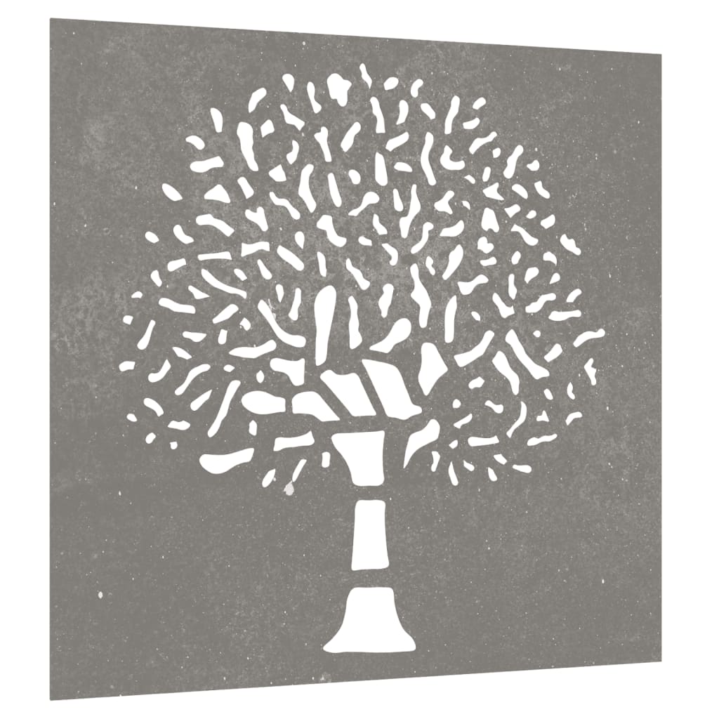 Garten Wanddekoration Metall Baumdesign 55x55 cm