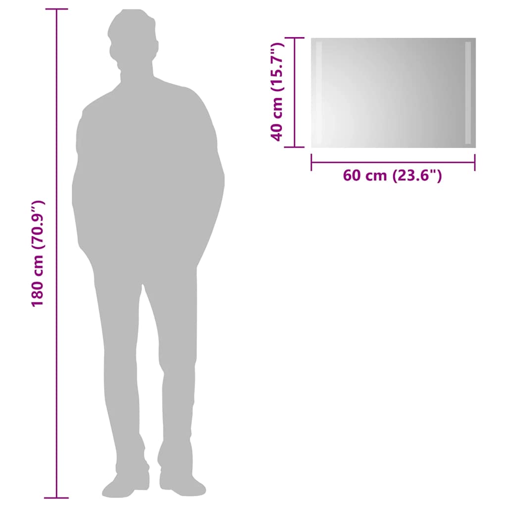 LED Badezimmerspiegel IP65 mit Beleuchtung und USB