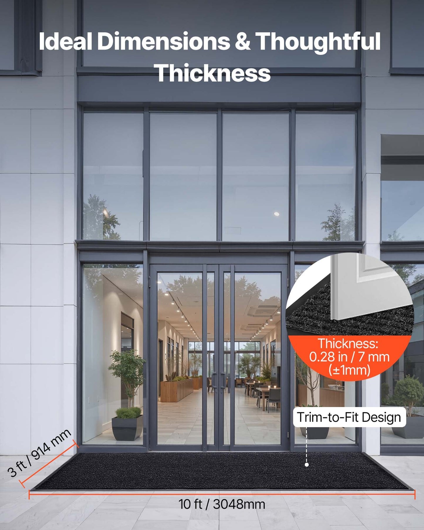 Schmutzfangmatte PVC Rückseite rutschfest